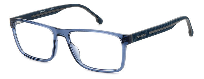 Carrera 8885 Blue Grey angled view showing temples