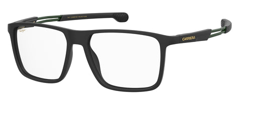 Carrera CA 4020/C/PAT Matte Black Green angled view showing temples