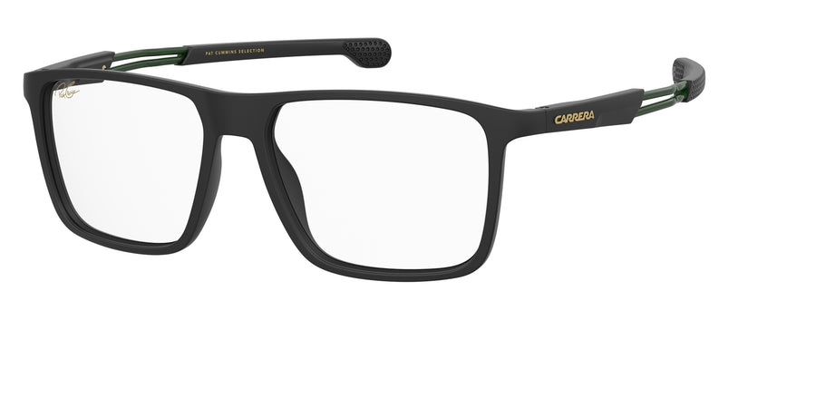 Carrera CA 4020/C/PAT Matte Black Green angled view showing temples