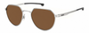 Colour: Silver - Custom Polarised - Brown solid tint