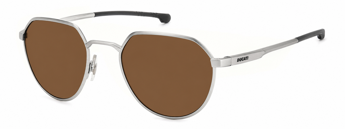 Colour: Silver - Custom Polarised - Brown solid tint