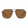 Colour: Gloss Black - Custom Polarised - Brown solid tint