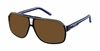 Colour: Blue - Custom Polarised - Brown solid tint