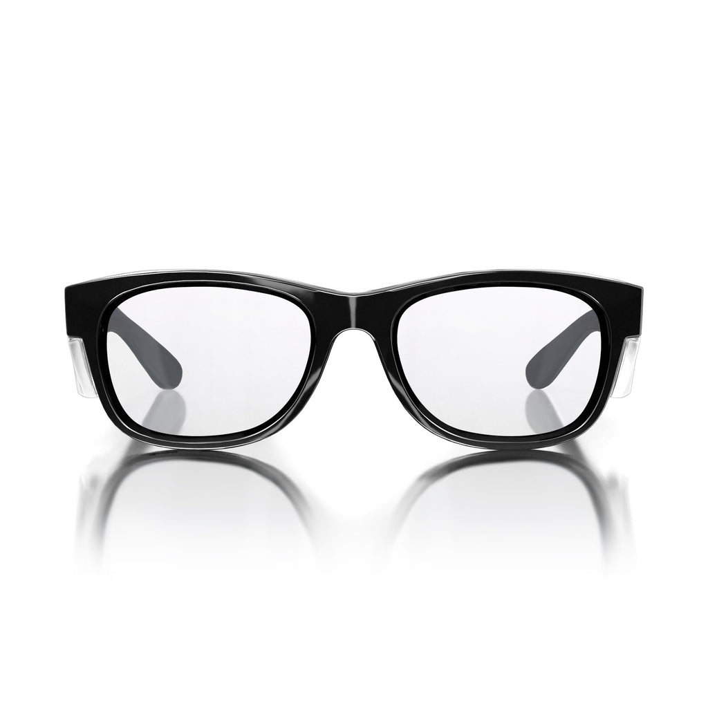 SafeStyle Classics prescription safety glasses in Black — front view