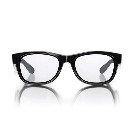 SafeStyle Classics prescription safety glasses in Black — front view