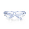 SafeStyle Classics prescription safety glasses in Blue — back view