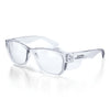 SafeStyle Classics prescription safety glasses in Clear — angle view