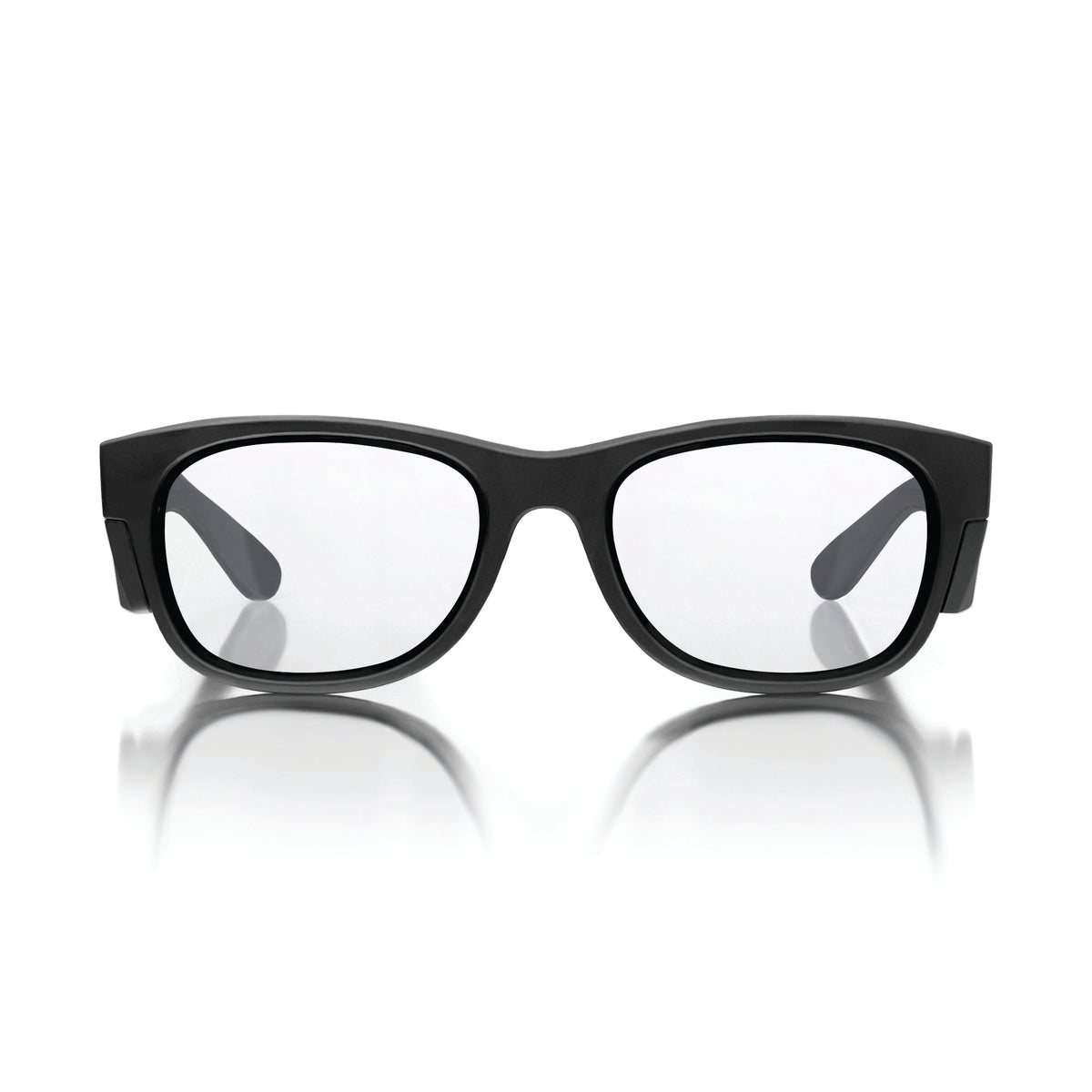 SafeStyle Classics prescription safety glasses in Matte Black — front view