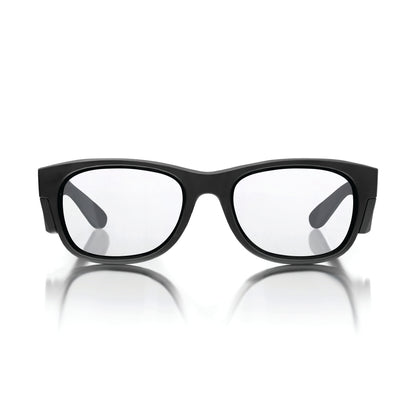 SafeStyle Classics prescription safety glasses in Matte Black — front view