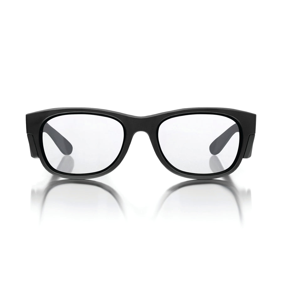 SafeStyle Classics prescription safety glasses in Matte Black — front view
