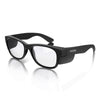 SafeStyle Classics prescription safety glasses in Matte Black — angle view