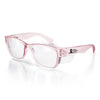 SafeStyle Classics prescription safety glasses in Pink — angle view