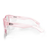 SafeStyle Classics prescription safety glasses in Pink — side view