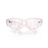 SafeStyle Classics prescription safety glasses in Pink — back view