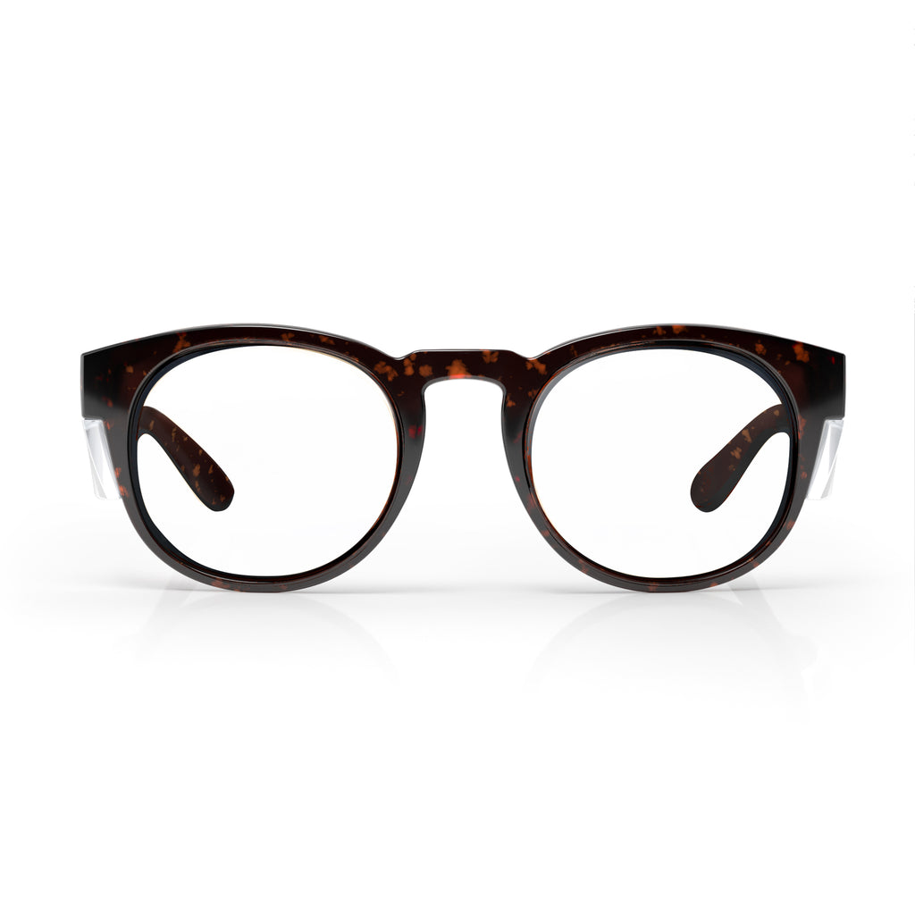 SafeStyle Cruisers prescription safety glasses in Brown Tort — front view