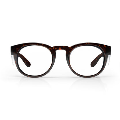 SafeStyle Cruisers prescription safety glasses in Brown Tort — front view