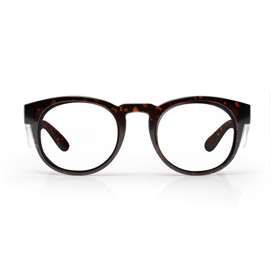 SafeStyle Cruisers prescription safety glasses in Brown Tort — front view