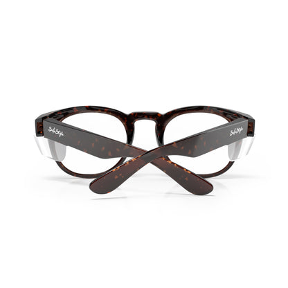 SafeStyle Cruisers prescription safety glasses in Brown Tort — back view