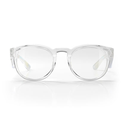 SafeStyle Cruisers prescription safety glasses in Clear Art Series V3 — front view