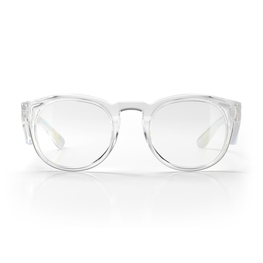 SafeStyle Cruisers prescription safety glasses in Clear Art Series V3 — front view