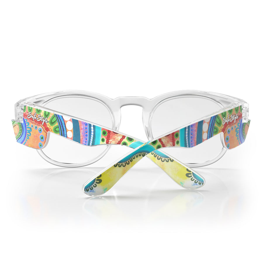 SafeStyle Cruisers prescription safety glasses in Clear Art Series V3 — back view