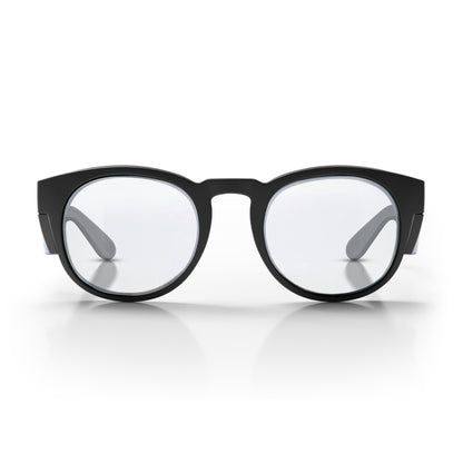 SafeStyle Cruisers prescription safety glasses in Matte Black Art Series V3 — front view