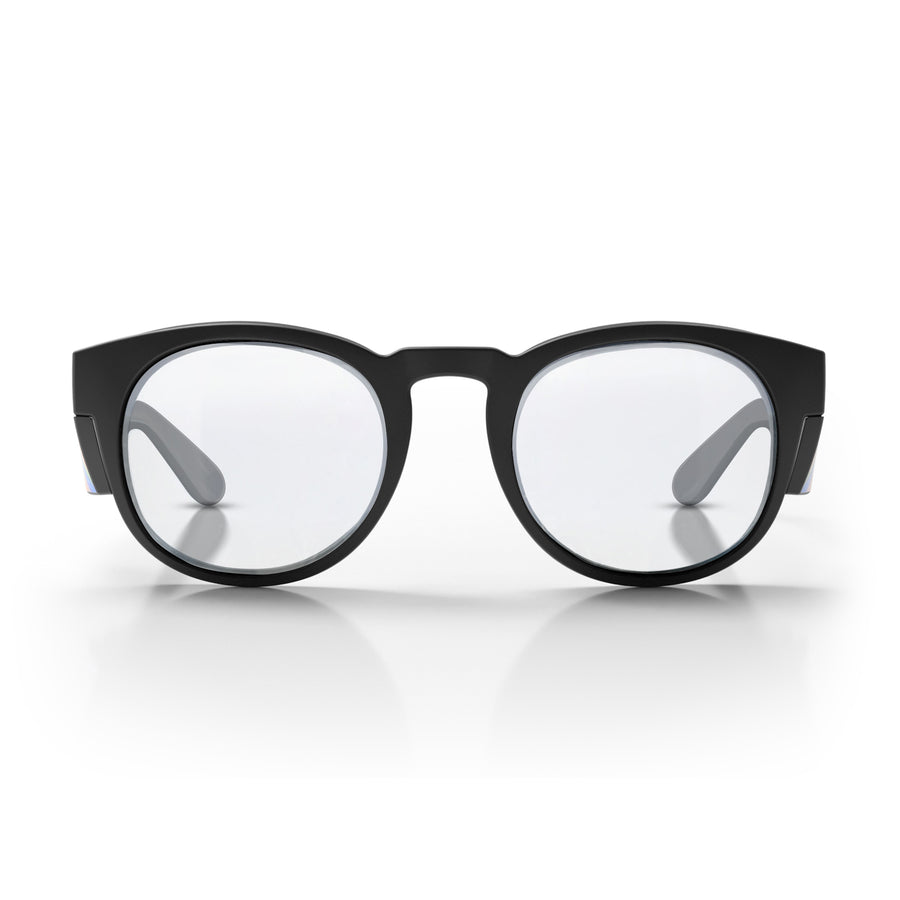 SafeStyle Cruisers prescription safety glasses in Matte Black Art Series V3 — front view