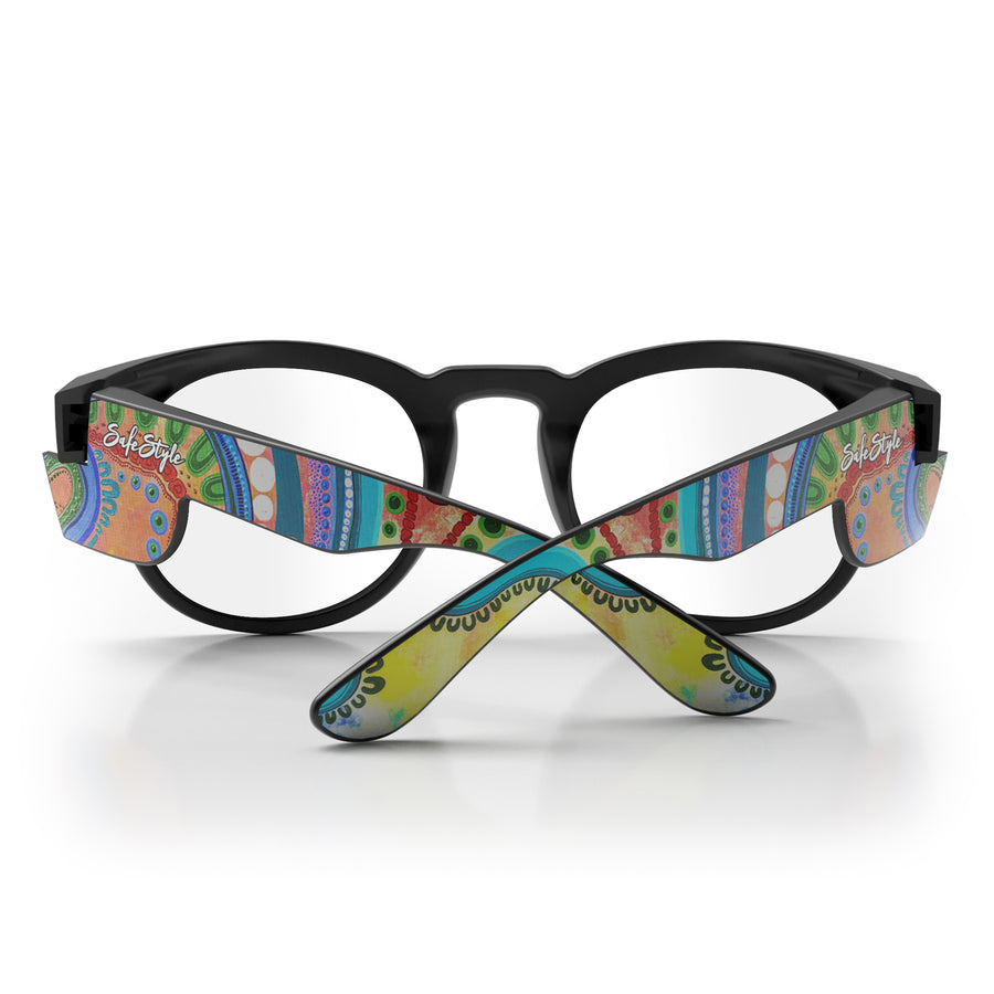 SafeStyle Cruisers prescription safety glasses in Matte Black Art Series V3 — back view