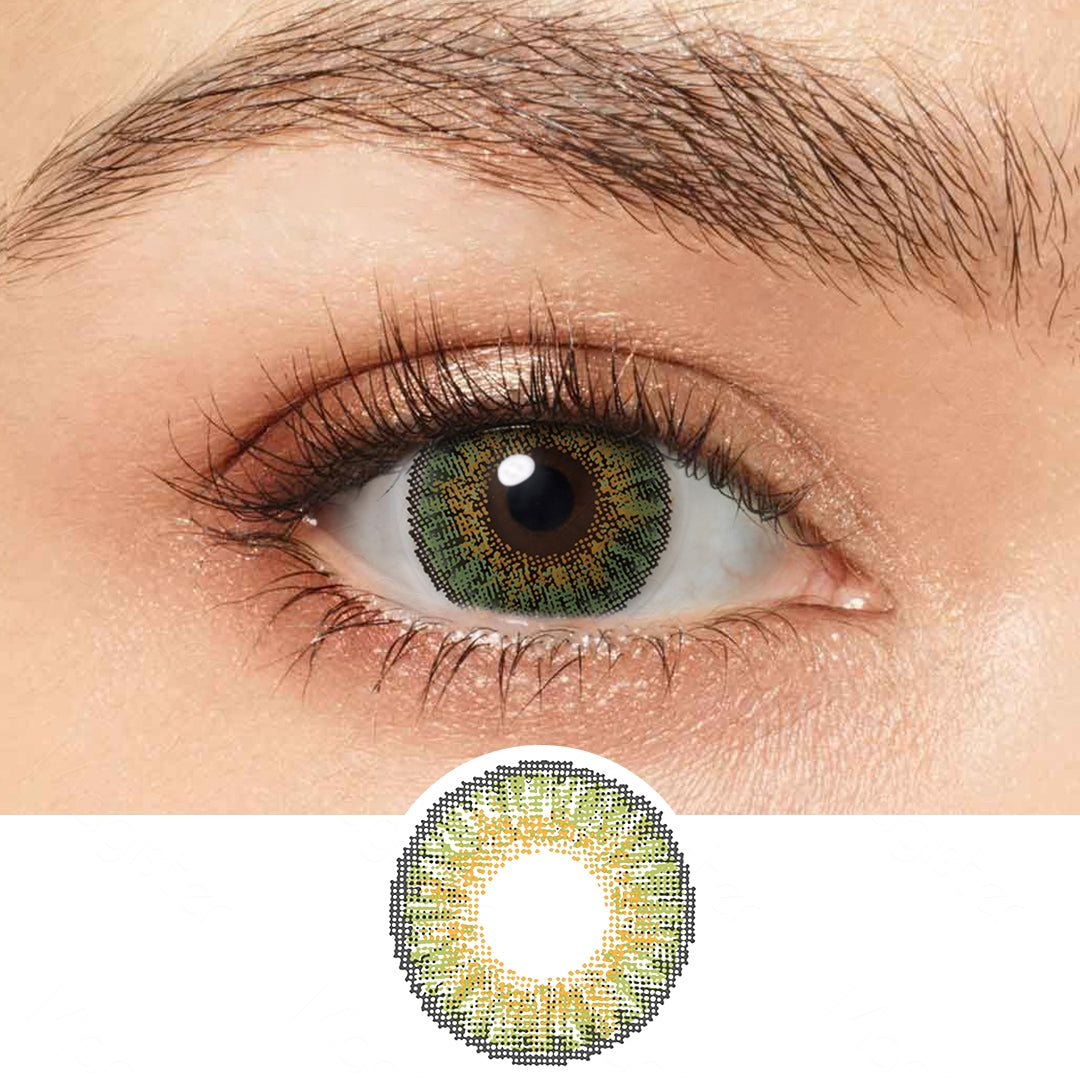 FreshGo 3-Tone Green coloured contact lenses – view 1