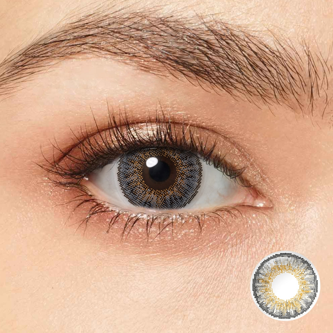 FreshGo 3-Tone Gray coloured contact lenses – view 2