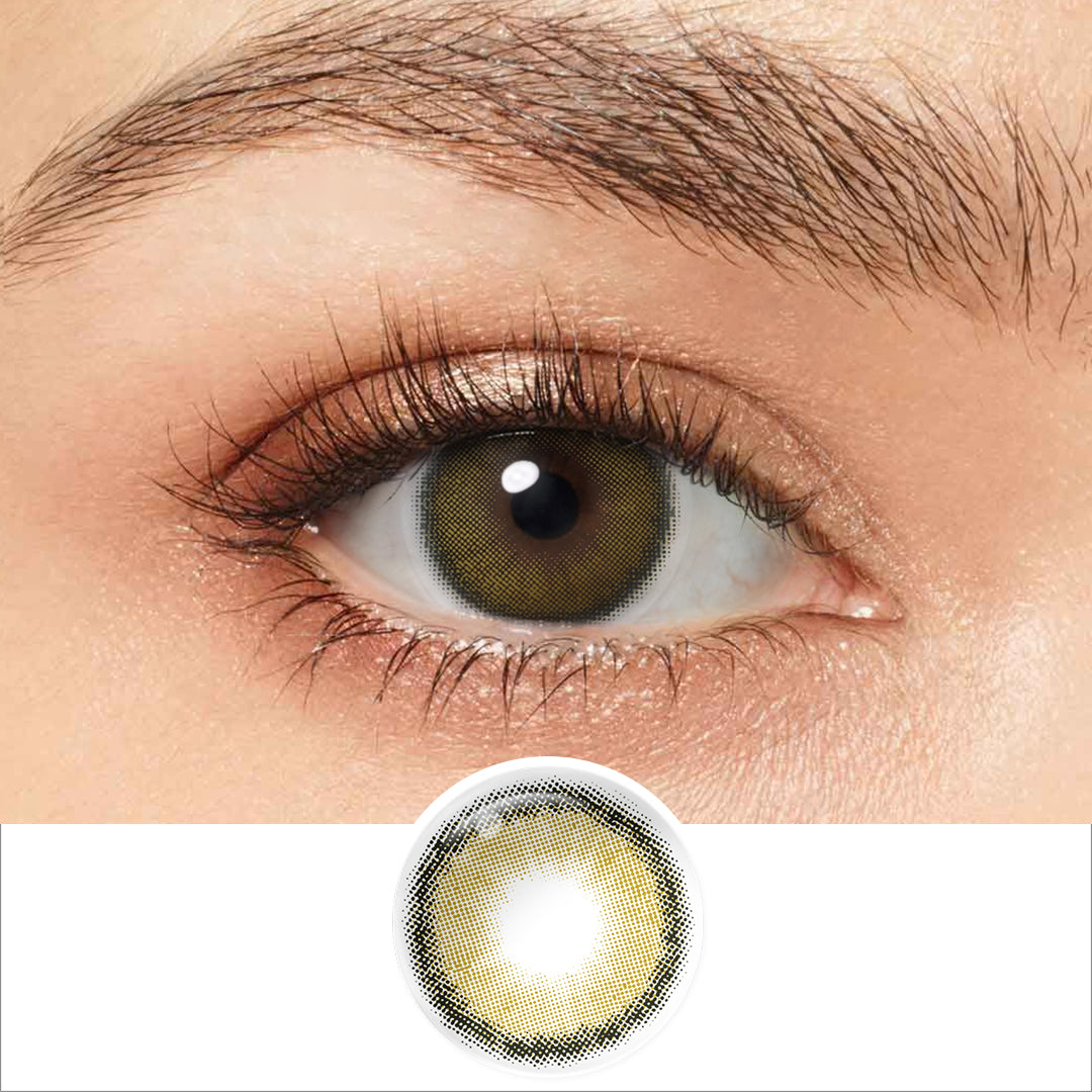 Magister Roze Olive Green coloured contact lenses – view 1