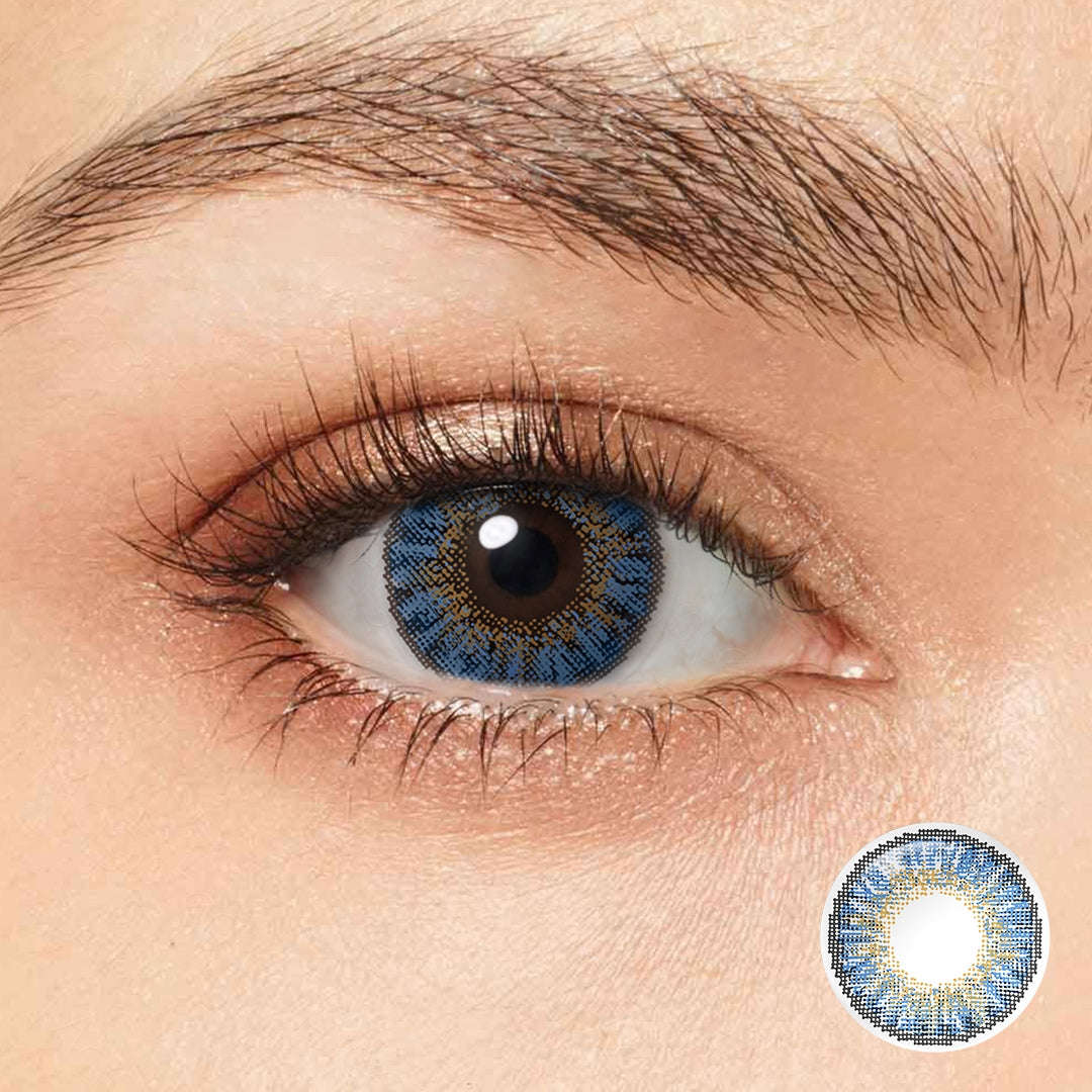 FreshGo 3-Tone Blue coloured contact lenses – view 2