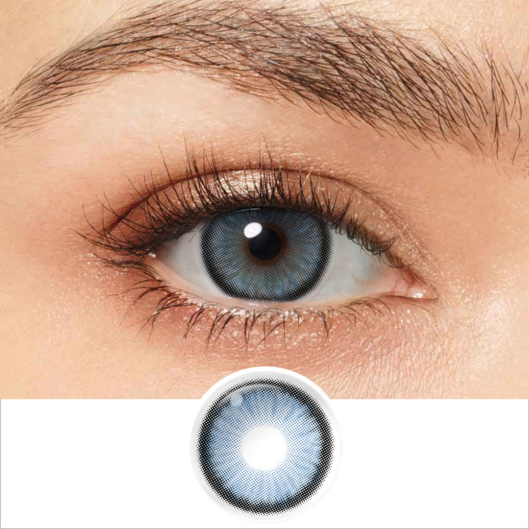 Magister Diamond N Pacific Blue coloured contact lenses – view 1
