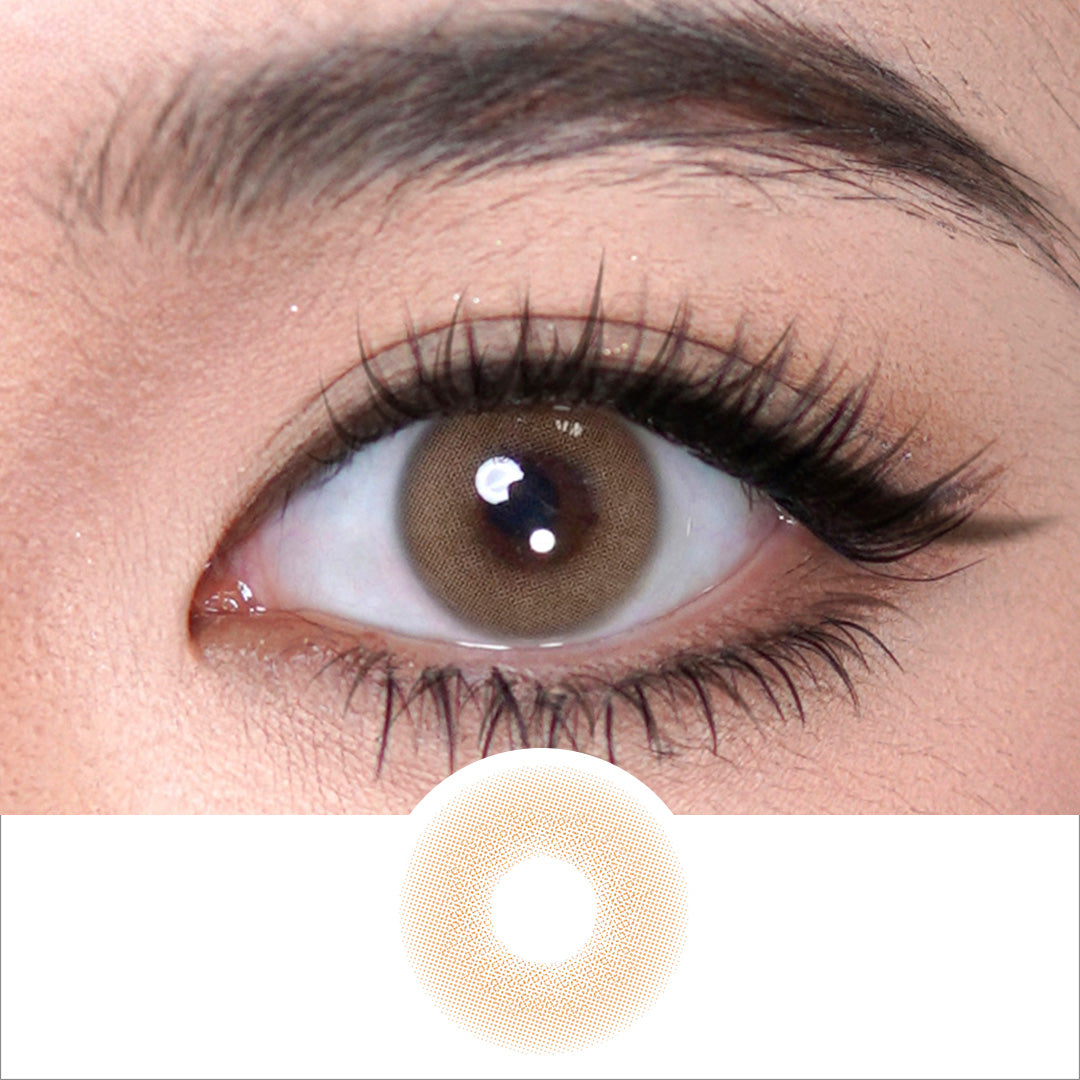 FreshGo Euroring Mel Beige coloured contact lenses – view 1