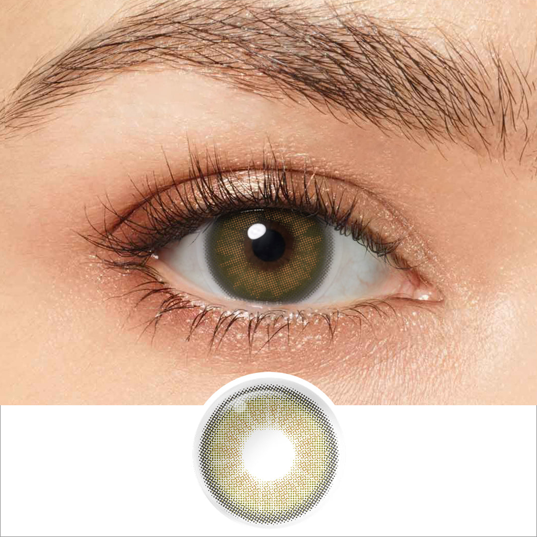 Magister Desire II Lime Green coloured contact lenses – view 1
