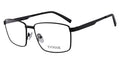 Evoque 8179 Satin Black optical frame, three-quarter view