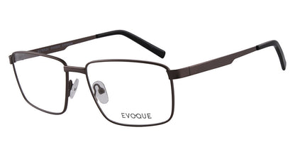 Evoque 8179 Satin Gunmetal optical frame, three-quarter view