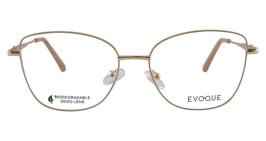 Evoque 8248 Cream / Gold optical frame, front view