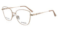 Evoque 8248 Cream / Gold optical frame, three-quarter view