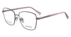Evoque 8255 Lilac / Silver optical frame, three-quarter view