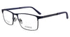 Evoque 8257 Satin Navy optical frame, three-quarter view