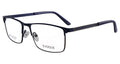 Evoque 8257 Satin Navy optical frame, three-quarter view