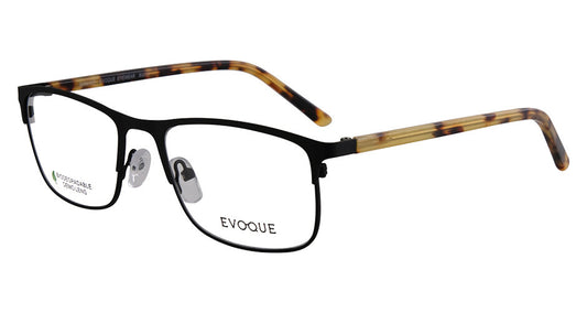 Evoque 8258 Satin Black / Tortoise optical frame