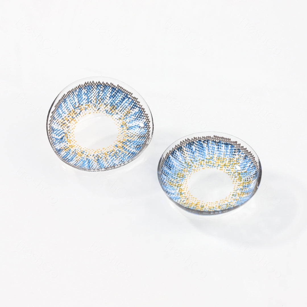 FreshGo 3-Tone Blue coloured contact lenses