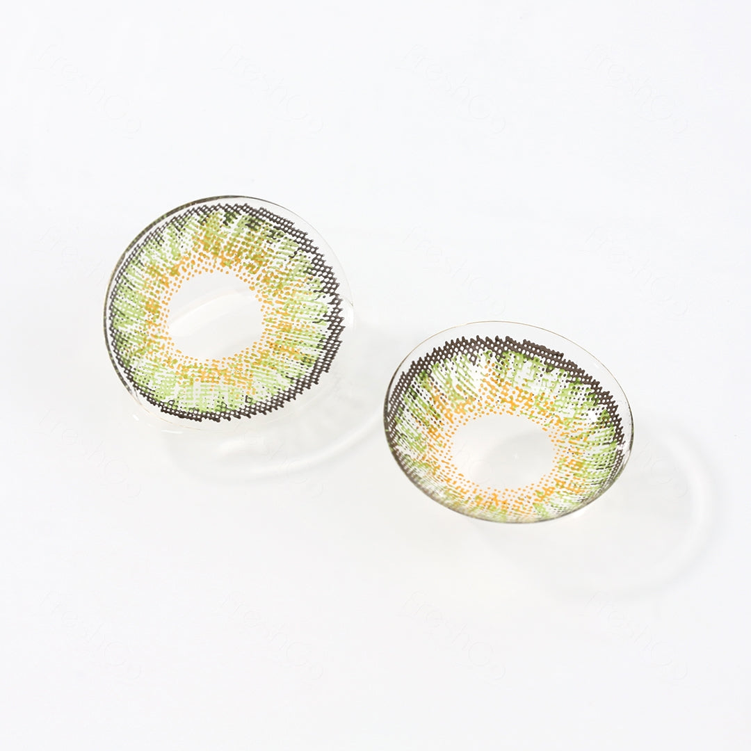 FreshGo 3-Tone Green coloured contact lenses