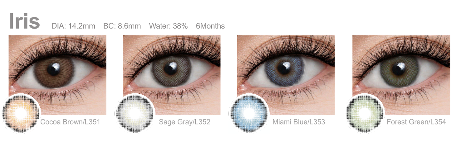 FreshGo Iris contact lens colours