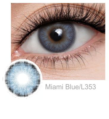 FreshGo Iris Miami Blue coloured contact lenses