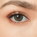FreshGo Spanish Coloured Contact Lenses – Real Olive on eye