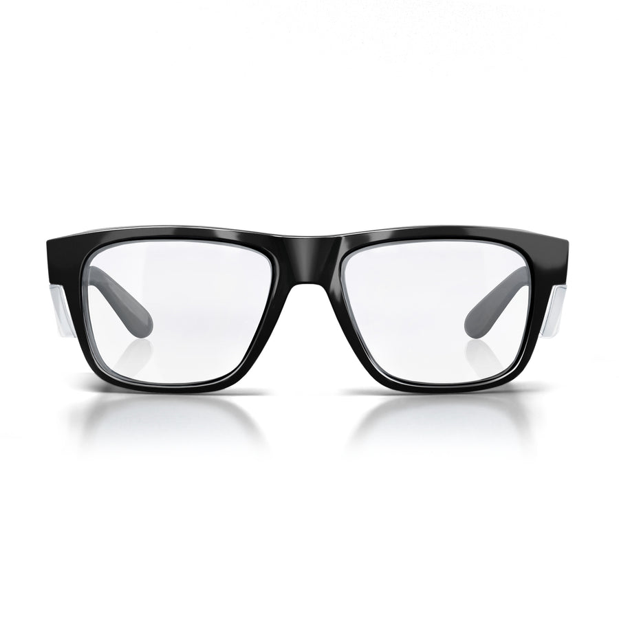 SafeStyle Fusions prescription safety glasses in Black — front view