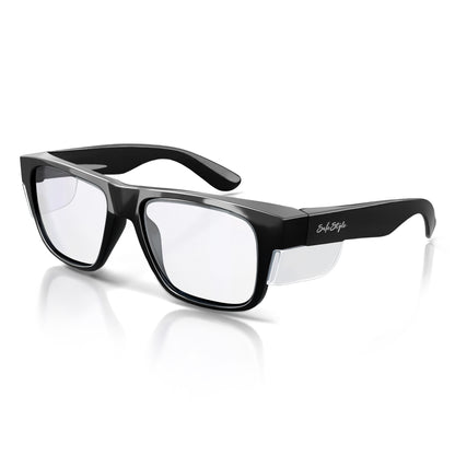 SafeStyle Fusions prescription safety glasses in Black — angle view